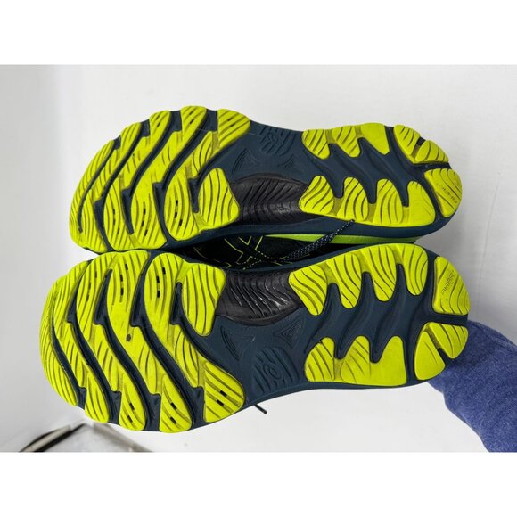 Asics Mens Gel-Nimbus 19 Running Shoes Size 9 Blue Neon Green Activewear Lace Up - Picture 16 of 16